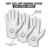 OTG CabrettaPro Pearl White Golf Gloves (FREE UK DELIVERY)