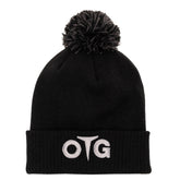 Black OTG Bobble Beanie with Black Bobble (FREE DELIVERY)