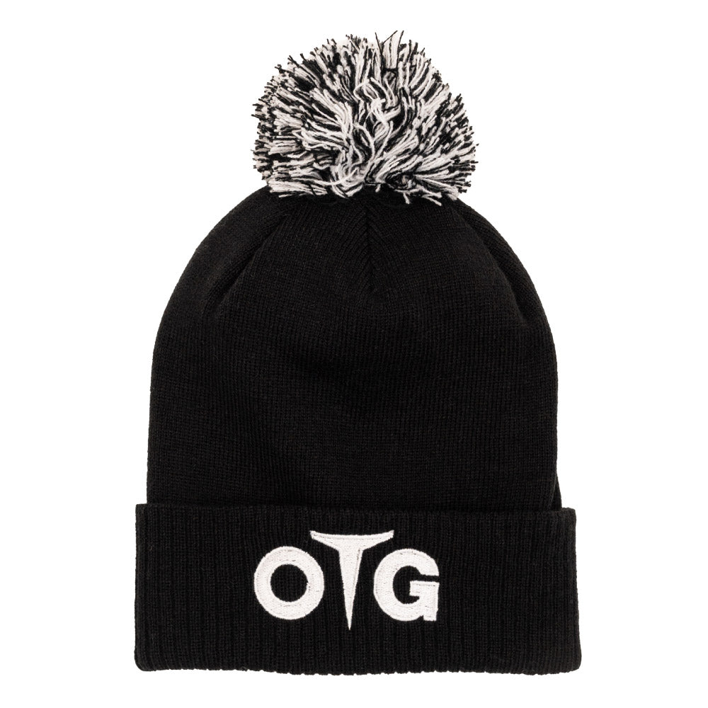 EXCLUSIVE DEALS Black Bobble Beanie with White Bobble