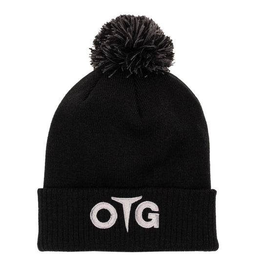 Black OTG Bobble Beanie with Black Bobble (FREE DELIVERY)