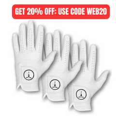 Pearl White OTG Premium Cabretta Leather Golf Gloves (FREE UK DELIVERY)